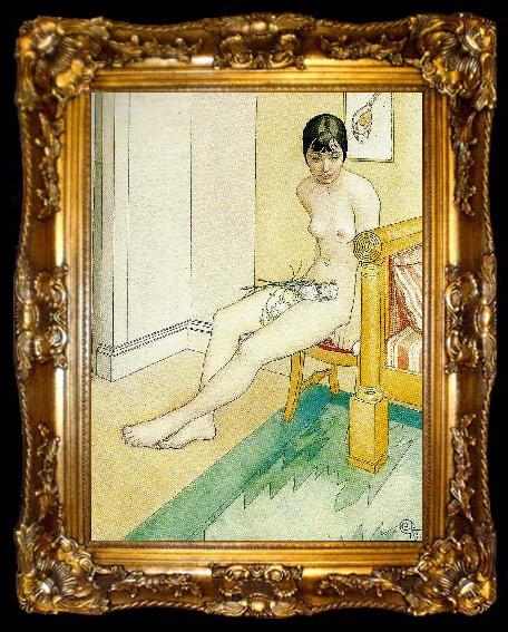 framed  Carl Larsson japansk nakenmodell, ta009-2